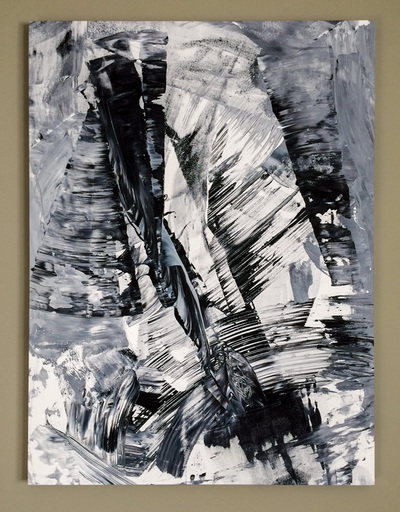 Tim Kent Art black and white contemporary abstract painting image 4