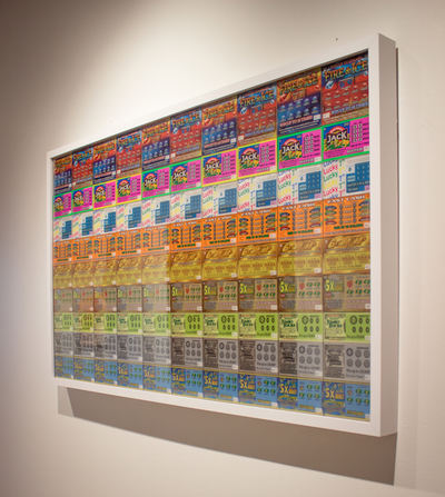Tim Kent Art Mixed Media Lottery ticket and resin artwork image 2