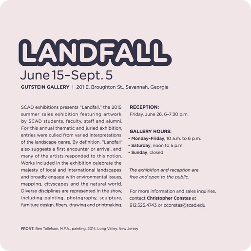 Tim Kent Art Landfall exhibition catalog at SCAD Gutstein Gallery